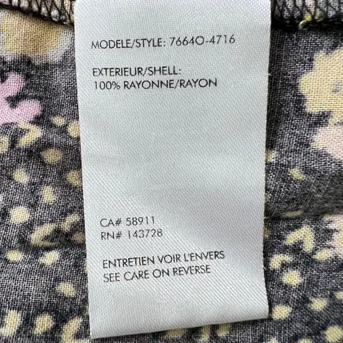 Tribal Jeans Floral Maxi Dress M Boho Black Yellow Pink Summer Sundress Rayon Size M