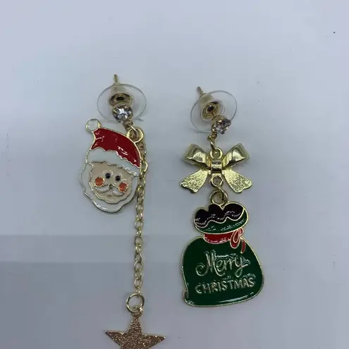 New Christmas SantaClaus gift bag fashion earrings