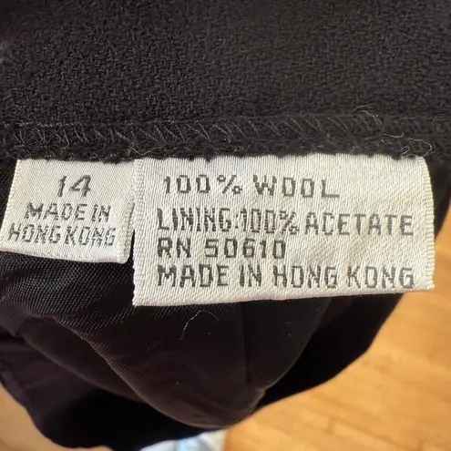 Dana Buchman Vintage Navy Blue Wool Blend Skirt Midi Skirt Size 14