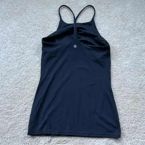 Lululemon  Black Power Y Tank w/ Shelf Bra - Size 6 - EUC thumbnail 2