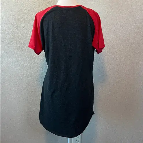 NFL Team Apparel Kansas City Chiefs VNeck Short Sleeve Sleepshirt Size Medium Red