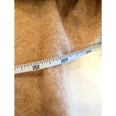 FILORO 100% Cashmere Open Front Cardigan Sweater Camel XS S Cozy Staple Basic Tan