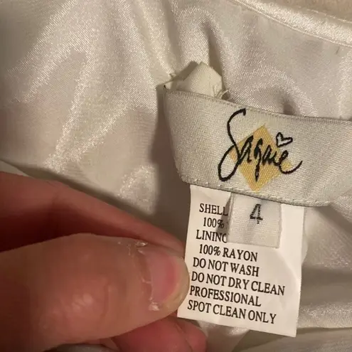 Sagaie Paris Women’s Vintage Sequined Silk Evening Mini Dress Size 4 ($400) Gold