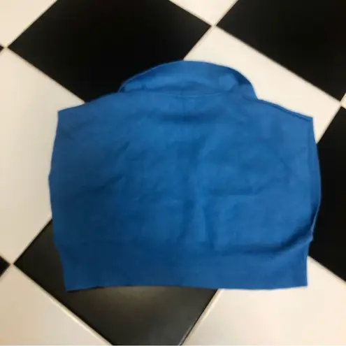 Cider NWOT Sleeveless Polo Crop Top Shirt Collared Tank Oversized Vest sz Small