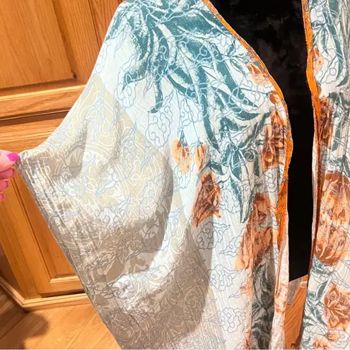 Aratta Silent Journey Anthropologie Rusted Field Floral Kimono Kaftan Cover