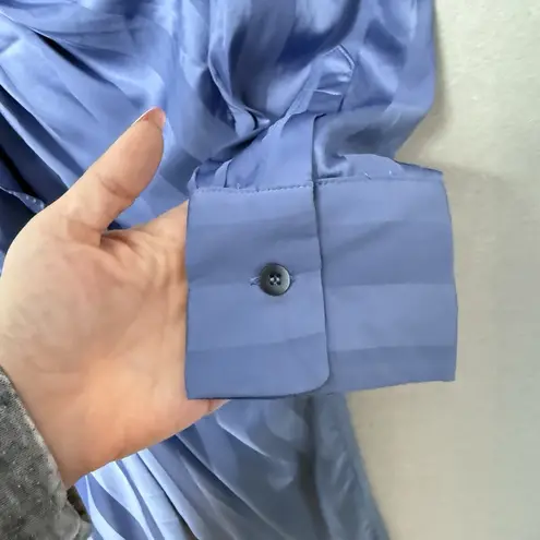 Choosy Lafayette Womens Blue Striped Jumpsuit Pockets Front Tie Comfort Size 2