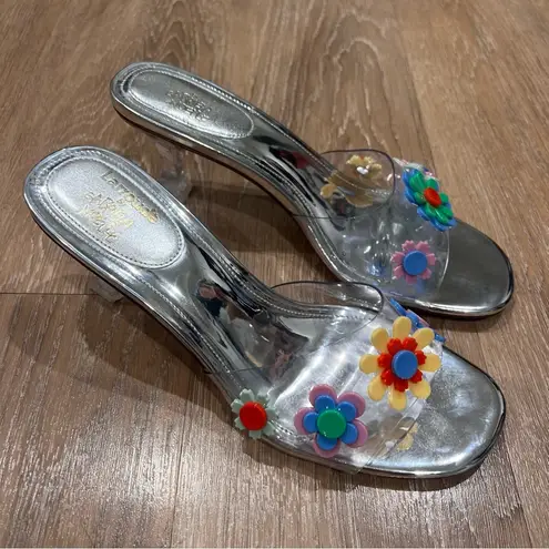 Larroudé x Gabriela Noelle: Garden Mule Deco Silver Size 8