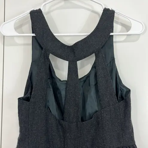 Silence + Noise  Medium Gray Wool Blend Open Back Tank Dress with Pockets