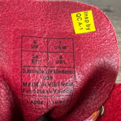 Dr. Martens 939 Ben Suede Padded Collar Red Lace Up Boot Size 8 SKU#241007 thumbnail 8