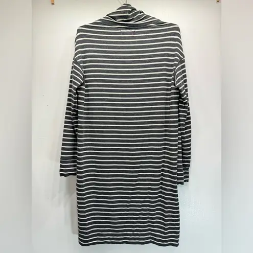 Max edition Weekend Gray & White Striped Cowl Neck Loungewear Tunic Dress Size M