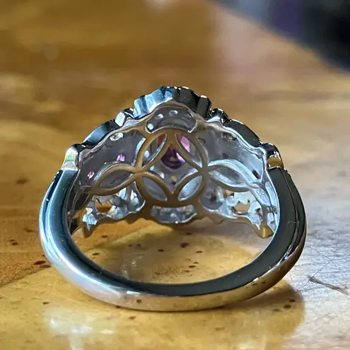 Natural Ember Garnet Sterling Silver Ring Size 6