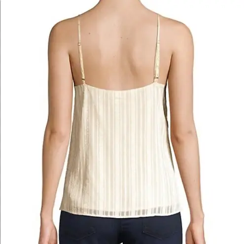 Cami NYC  The Olivia Prairie Metallic Stripe Camisole Ivory Tank Top Silk