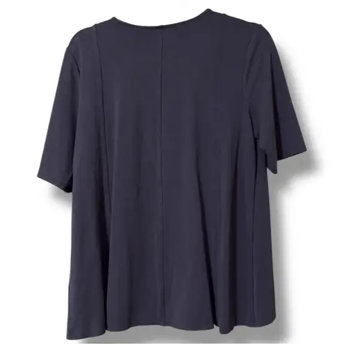 J. Jill wearever collection womens size medium grey pullover hi low short sleeve Gray