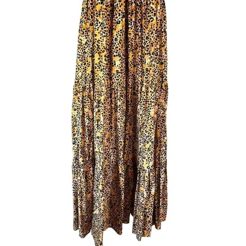 Saylor Kirstin Tiered Leopard Print Maxi Dress