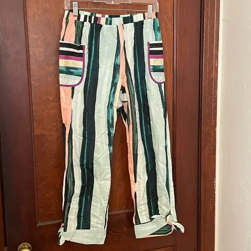 Red Carter NWT  Linen Blend Cabana Striped Pants