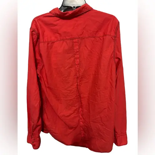 Guess  vintage red long sleeve button down shirt size large