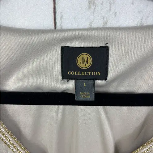 JM Collection NWOT Women's Embellished-Neck Gauze Poincho