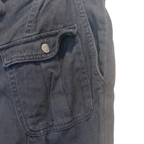 ZARA  Blue Oversized Baggy Cargo Denim Pants Size Medium