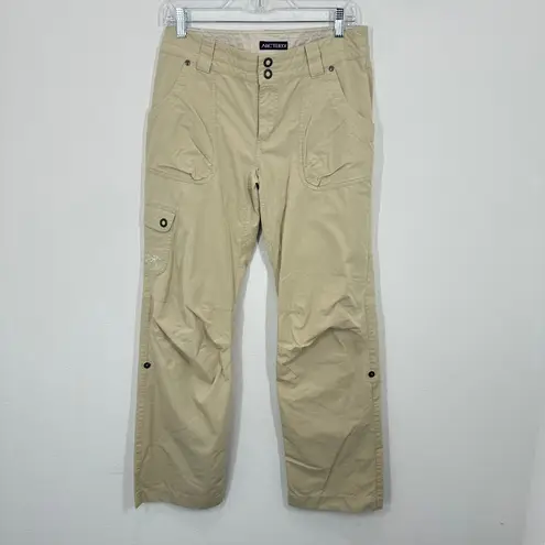 Arcteryx Women's Khaki Cargo Pants Lightweight Outdoor Adventure Convertible Tan Size 6