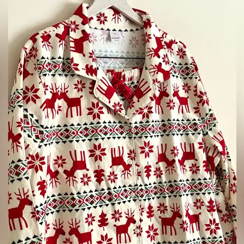 Hanna Andersson Women’s Holiday Reindeer Flannel Pajama Set