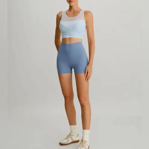 Berlook Activewear Light Blue Cut Out Shorts 3" Size M