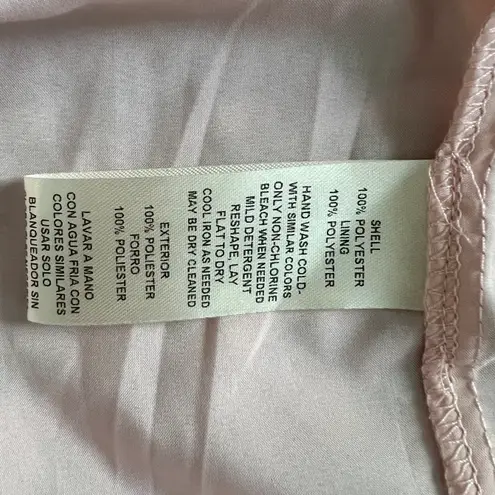 Eliza J NWT Blush Pink Floral Print Chiffon Cascade Long Sleeve Maxi Dress