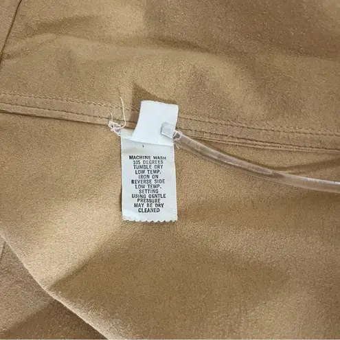 ERNST STRAUSS & SCHNELL Sports Ultra Suede Blazer Patch Pockets Womens Tan Size 6
