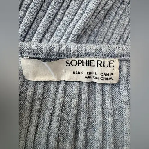 Sophie Rue Jordyn Long Sleeve Rib Midi Sweater Dress in Tranquil Blue size Small