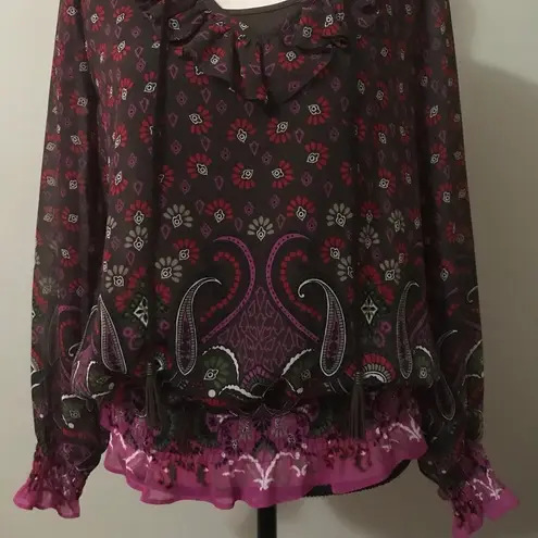 Candie's  brown multicolor almost famous blouse