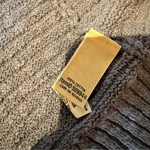 L.L. Bean Open Cardigan Women’s Size Small Blue Chunky Ribbed Knit 3/4 Sleeves