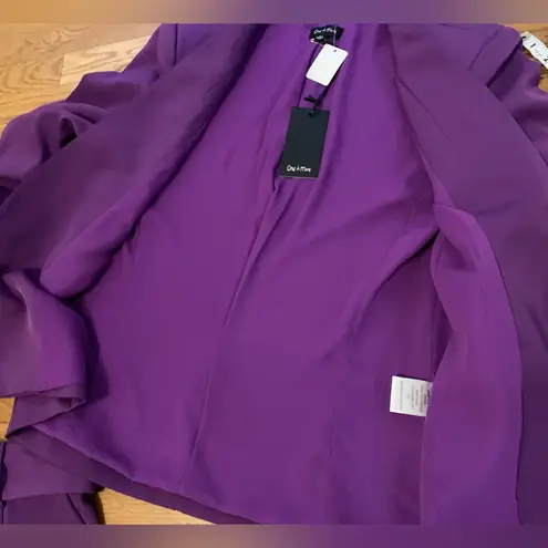 Boutique NWT Two piece dressy Short and blazer set purple size M