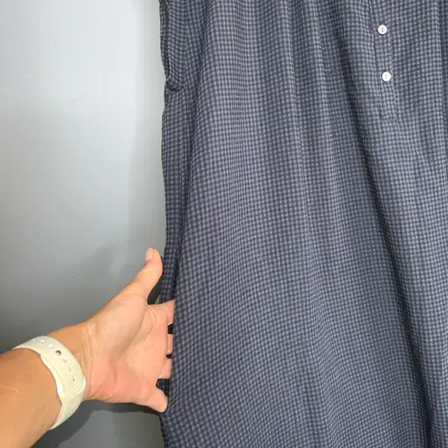 Hatch Maternity Blue Checkered Gingham Shirt Dress Tunic Garment Size 1 (Small)