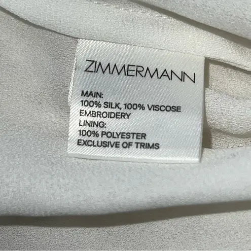 Zimmermann Off-White Women's Embroidered Eyelet Silk Romper w/Spaghetti Straps-0