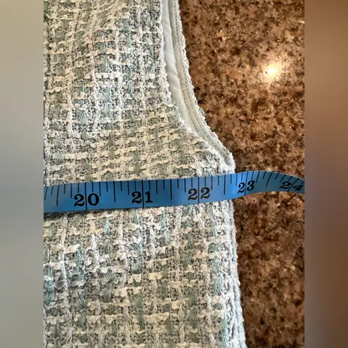 LOVE BONITO 'Kolin' Relaxed Tweed Vest NWT Size Large Front Patch pockets lined Green - Image 5