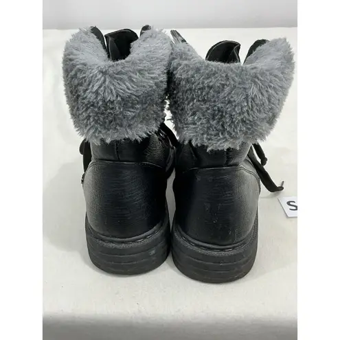 Womans Black Faux Leather