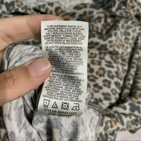 C&C California Cheetah Print Button Down Tie Shirt