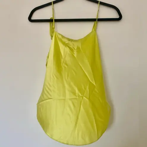 Cinq à Sept Cinq a Sept Marta Beaded Tassel Cowl Neck Silk Camj Top Key Lime Y2K Style