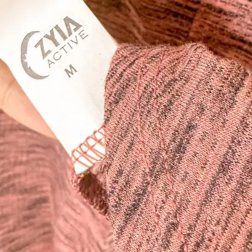 Zyia Active Heathered Pink Infinity Crop Tank, EUC, Size Medium, MSRP $47