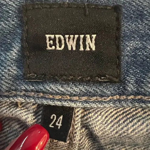 Edwin Womens Cai Classic Straight Button Fly Jeans Size 24
EUC Blue