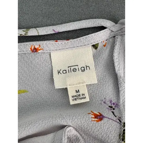 Kaileigh Floral Pattern Short Sleeve Round Neck Womens Top Size Medium BoHo