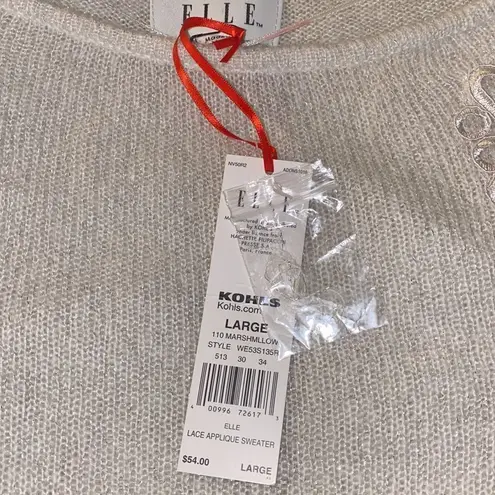 Elle ✨ Women's ™ Lace Lurex Boatneck Sweater✨