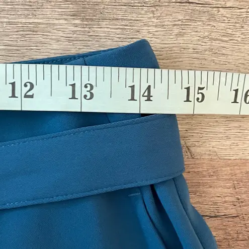 Boden Teal Blue High Waisted Belted Cropped Ankle Pants Women's Size 6
