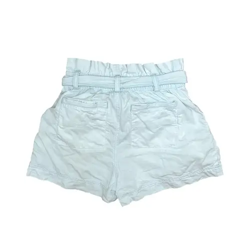 Pact Denim Chambray Paper Bag Shorts Size XS Organic Cotton Light Blue