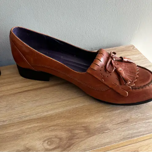 Women’s Hotter Leather Shoes Hamlet with Tassels Fringe size 9 Brown