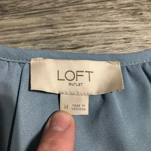 Loft  outfit Baby Blue Blouse Top; size medium women’s