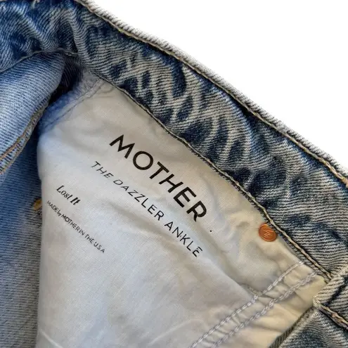 MOTHER Superior The Dazzler Ankle Jeans in Lost It Size 24 Distressed Denim NWT Blue