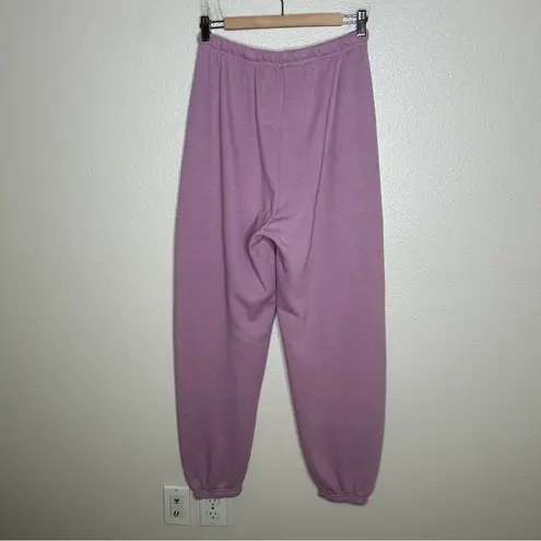 Aviator Nation Rainbow Heart Stitch Sweatpants Mauve large