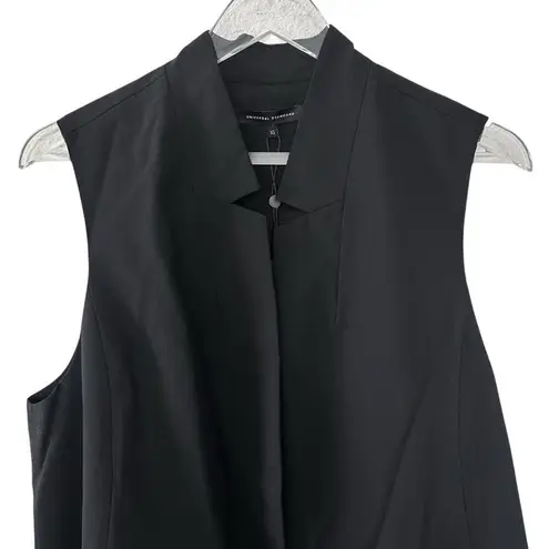 Universal Standard Jenny Black Wool Sleeveless Jacket Vest Tie Belt XS NEW