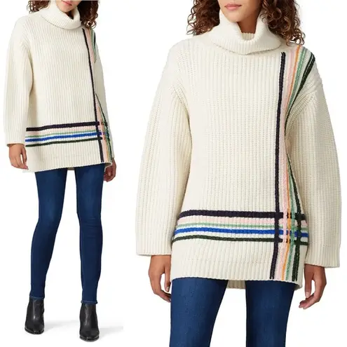 Tory Sport Multi Stripe Wool Sweater Size M