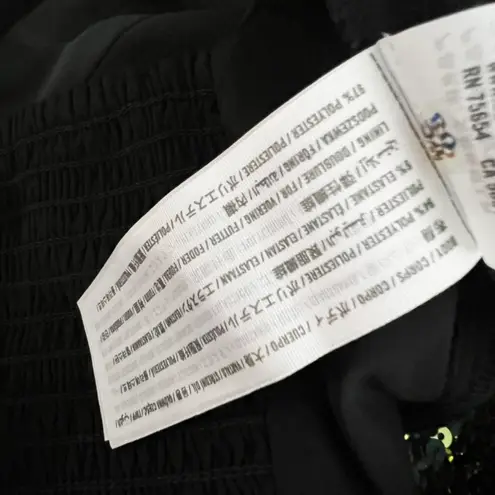 NEW Abercrombie & Fitch Satin Halter Neck Smocked Back Cropped Tank Top Black S